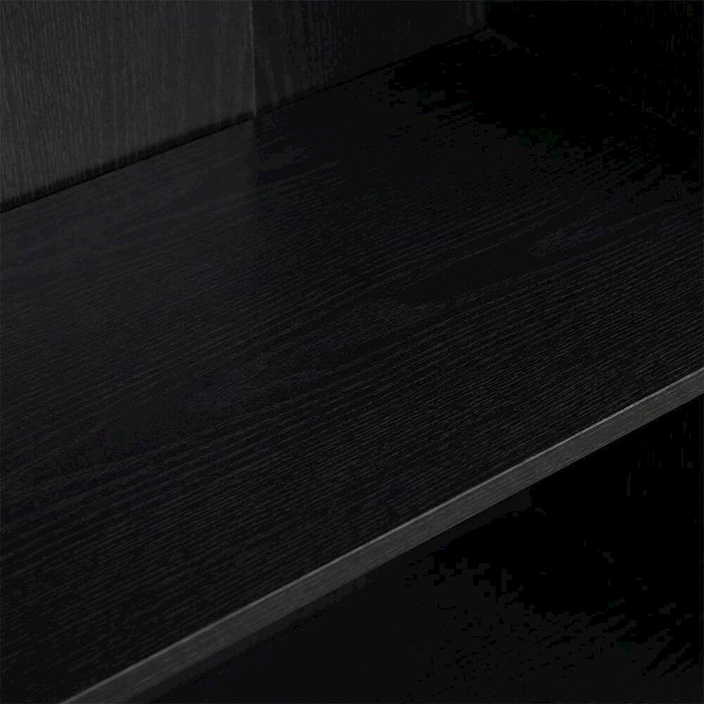 Alt View 1. FurniFact - Black 5-Shelf Bookcase with Sturdy Storage and Open Shelving Design - Blackwood.