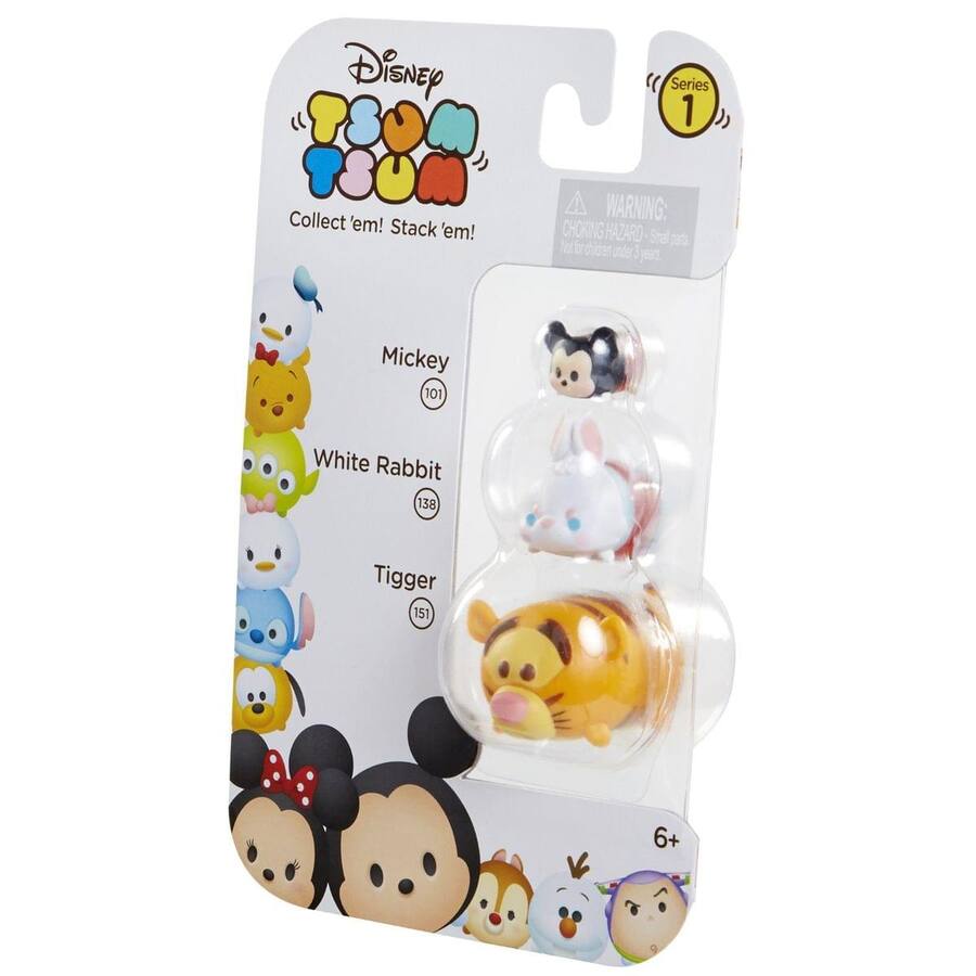 Disney Rbabit Disney Tsum Tsum 3 Pack: Mickey, White Rabbit, Tigger Multi Color ...