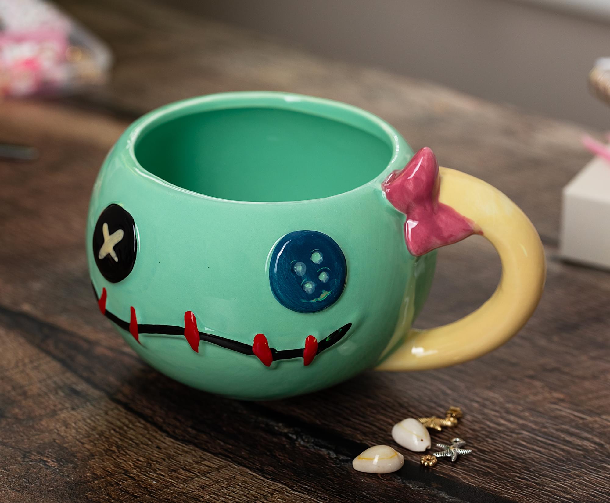 Alt View 3. Silver Buffalo - Disney Lilo & Stitch Scrump 3D Sculpted Ceramic Mug | Holds 21 Ounces - Multi-Colored.