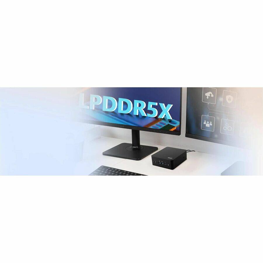 Alt View 4. MSI - MSI Cubi NUC AI 2MG Cubi NUC AI+ 2MG-023US Desktop Computer - Intel Core Ultra 7 258V - 32 GB - 1 TB SSD - Mini PC - Black.