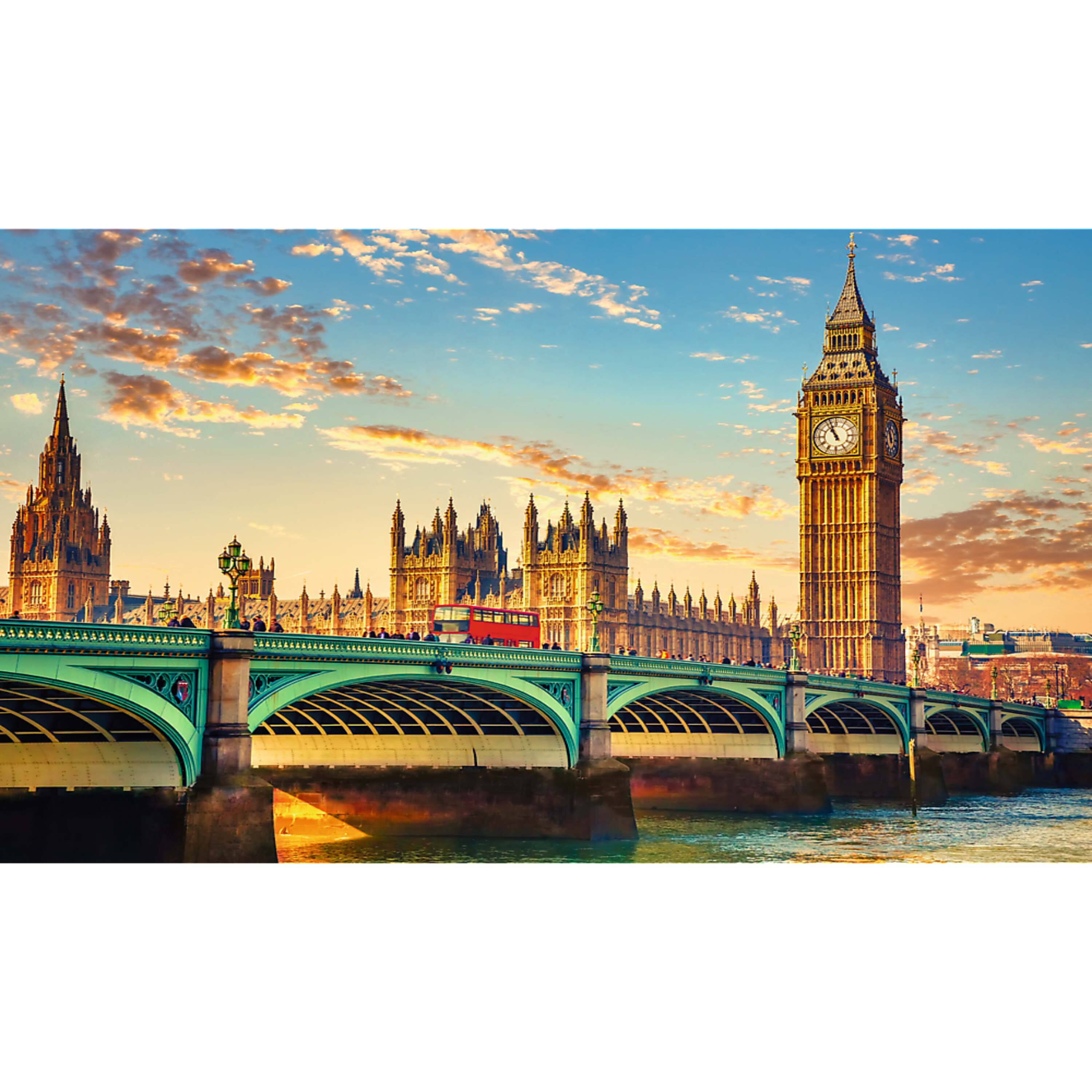 Angle. Trefl - Trefl Red 1000 Piece Puzzle - Westminster Bridge.