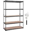 Front. VEVOR - Storage Shelving Unit, 5-Tier Adjustable, 2000 lbs Capacity, Heavy Duty Garage Shelves Metal Organizer Utility Rack - Black.
