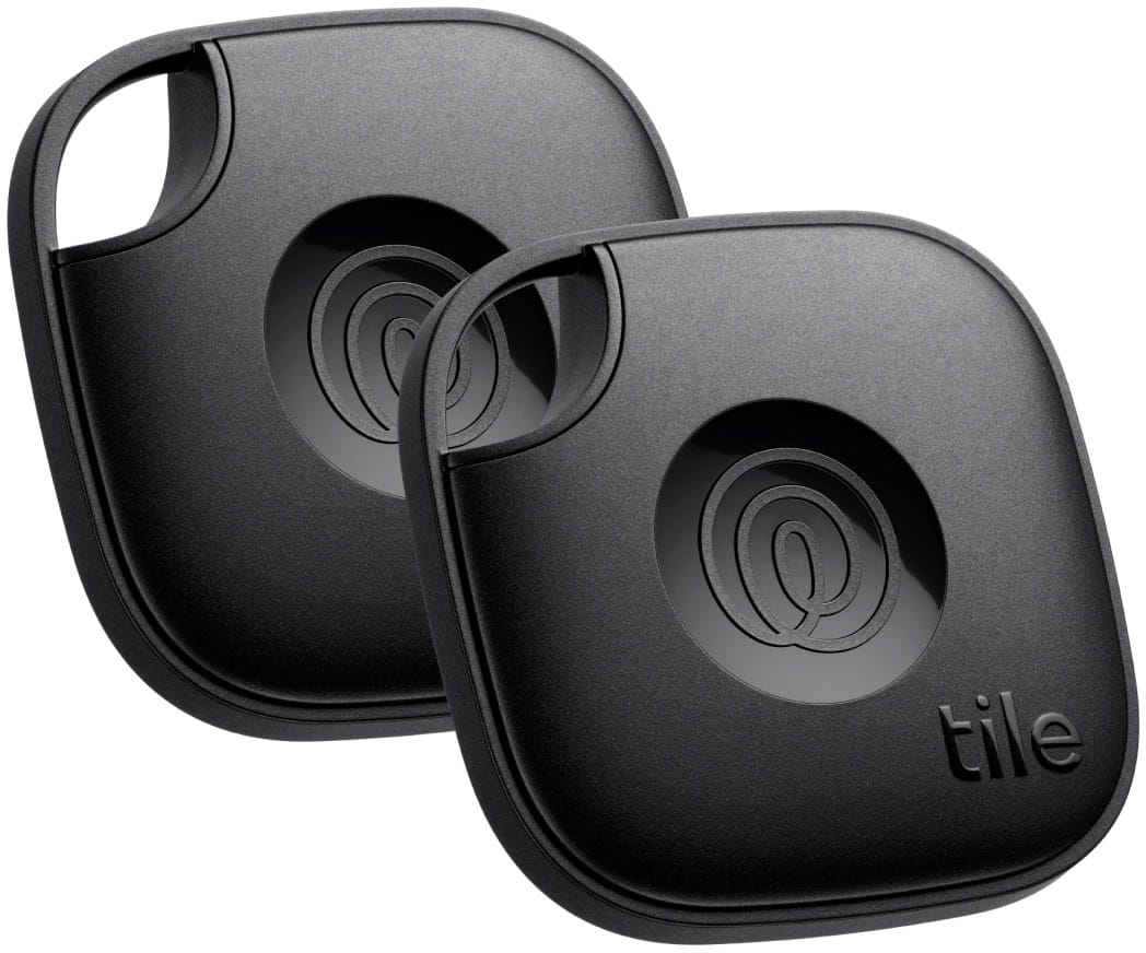 Angle. Tile by Life360 - Life360 Tile Mate Bluetooth Tracker, Keys Finder and Item Locator. iOS and Android Compatible. 2-Pack - Black.