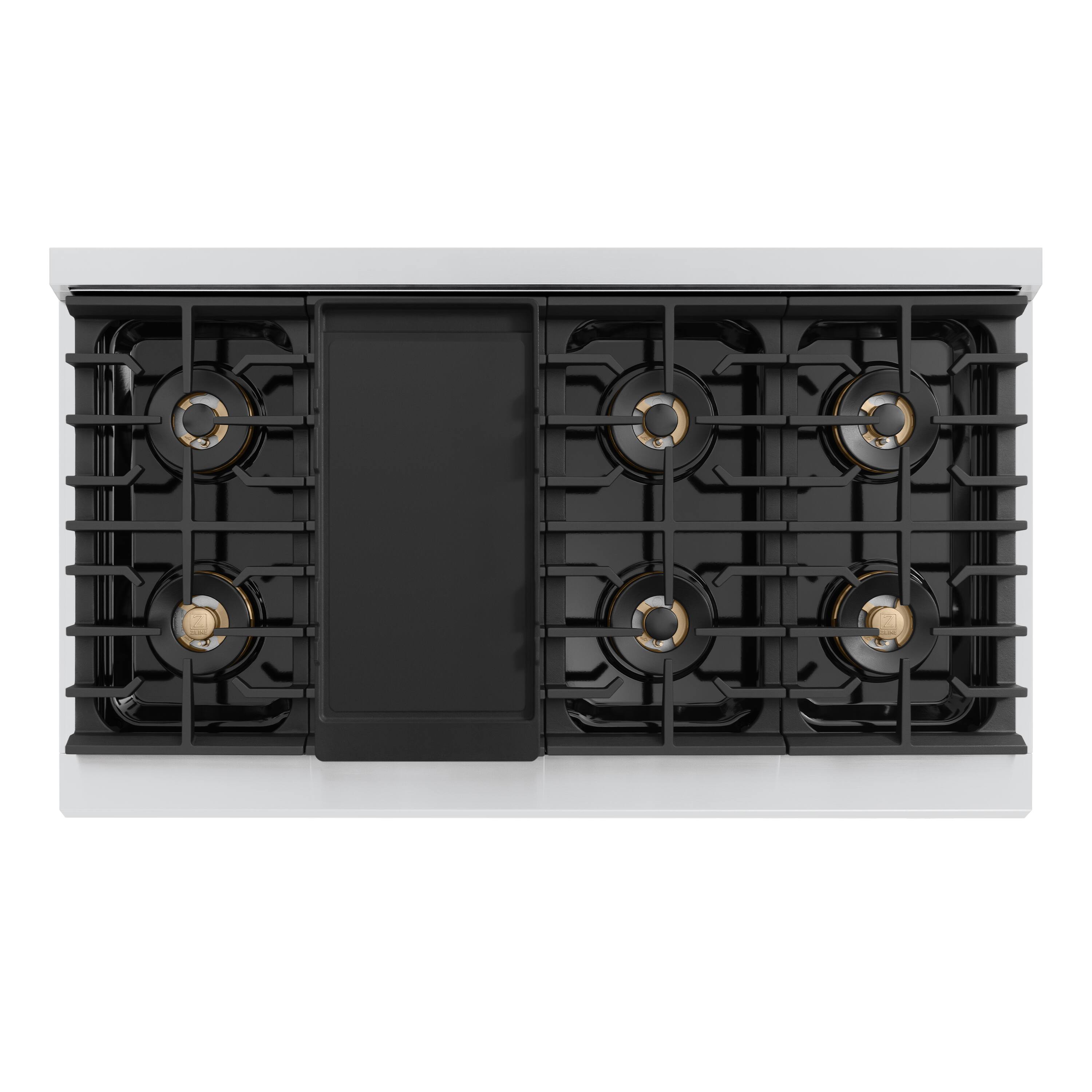 Alt View 12. ZLINE - 48 in. 6.7 cu. ft. Marino Freestanding Dual Fuel Range with 8 DuoPro Burners and Dual Ovens in Stainless Steel - Stainless Steel.