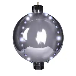 Celebrations - Platinum LED Pure Lighted Ornament 6 in. Hanging Decor - White