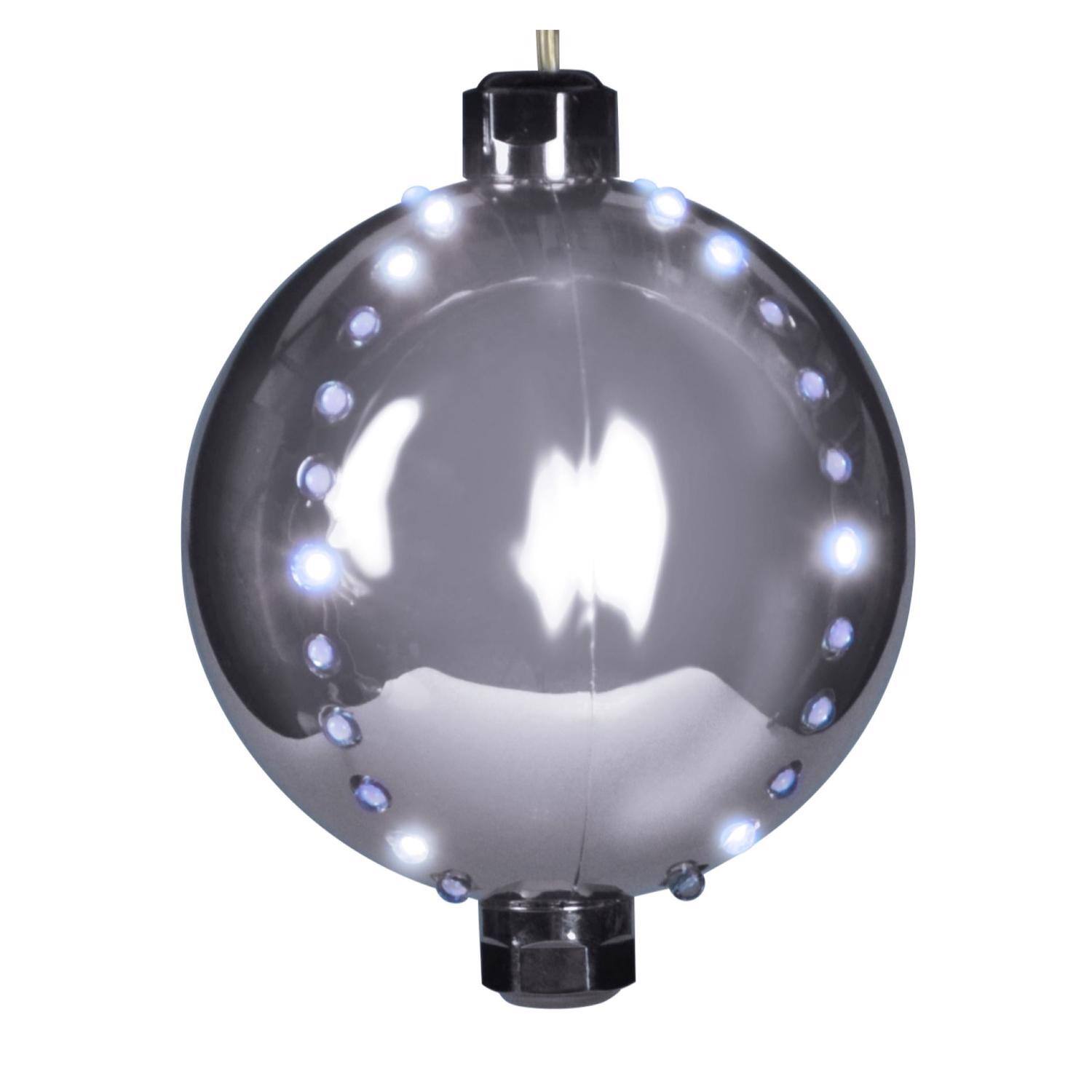 Celebrations - Platinum LED Pure Lighted Ornament 6 in. Hanging Decor - White