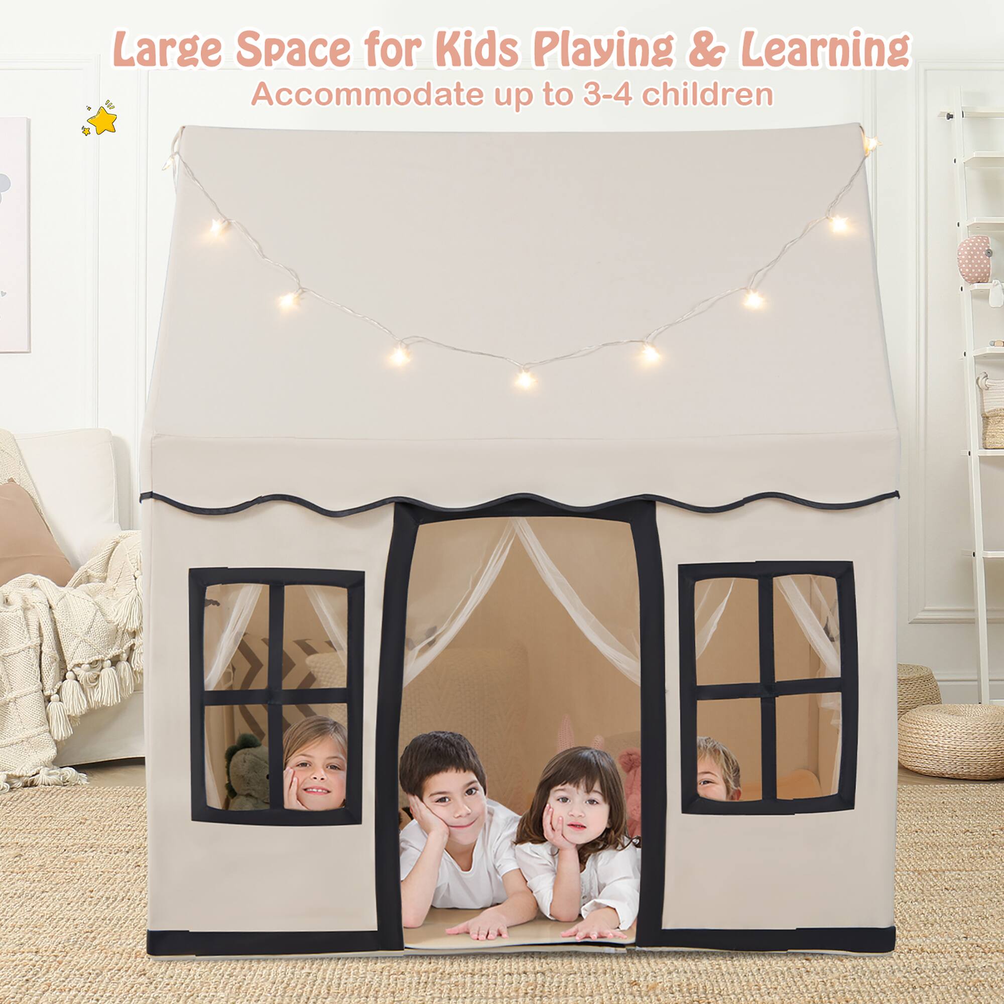 Large Space for Kids Playing & Learning
Accommodate up to 3-4 children