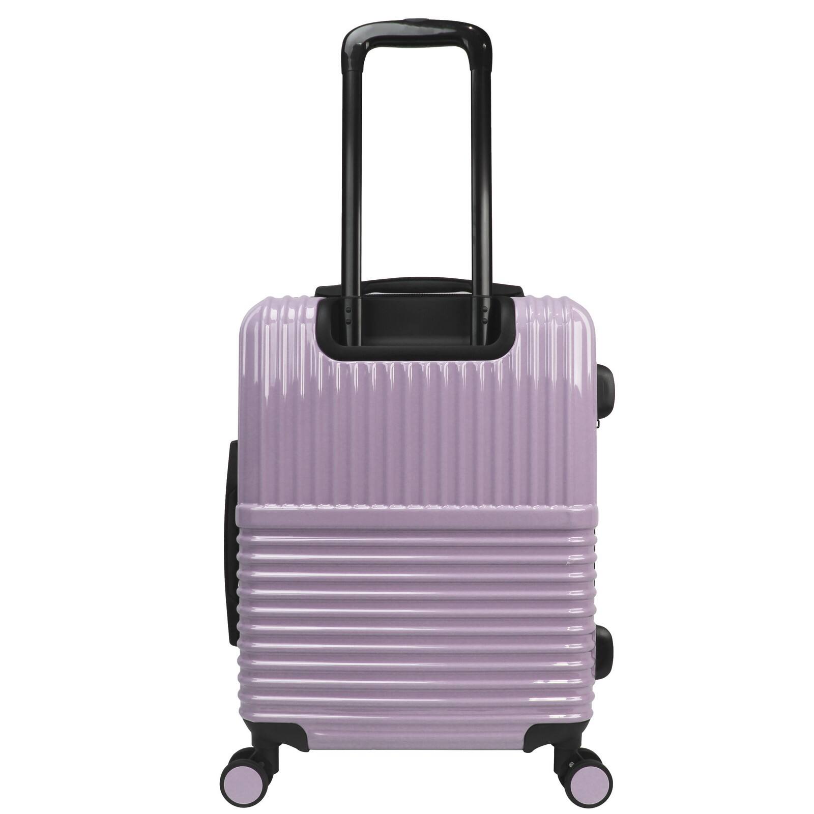 Back. World Traveler - Tonal 2-Piece Lightweight Polycarbonate Hardside Expandable Spinner Luggage Set with TSA Lock (20" & 28") - Lavender.