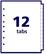 Alt View 2. Avery - Pre-Printed Mini Paper Dividers, Jan-Dec Tabs - White.