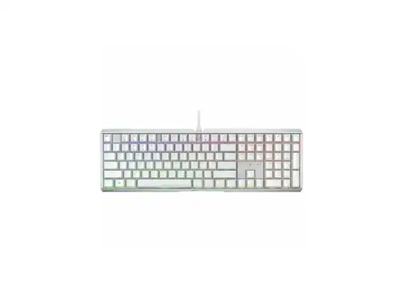 Front. CHERRY - CHERRY MX 3.1 Gaming Keyboard - White Aluminum, MX2A RED RGB, Durable Keys, Detachable Cable - White.