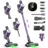 Front. Teendow - 300W Cordless Stick Vacuum, 50kPa Suction Brushless Motor, Lightweight Cleaner for Pet Hair, HardFloors, Carpet & Rug - Lavender.