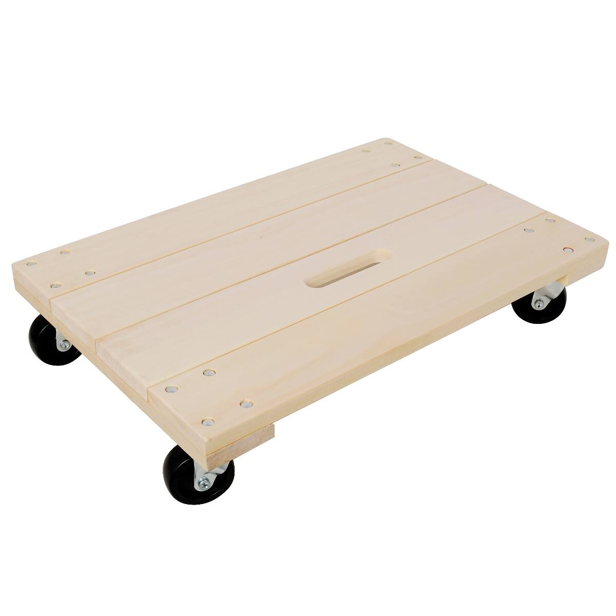 Front. Ropilly - Ropilly Heavy Duty Moving Dolly 24 x 16 Solid Wood Platform Cart 1000 lb Capacity Furniture Dolly - Natural Wood.