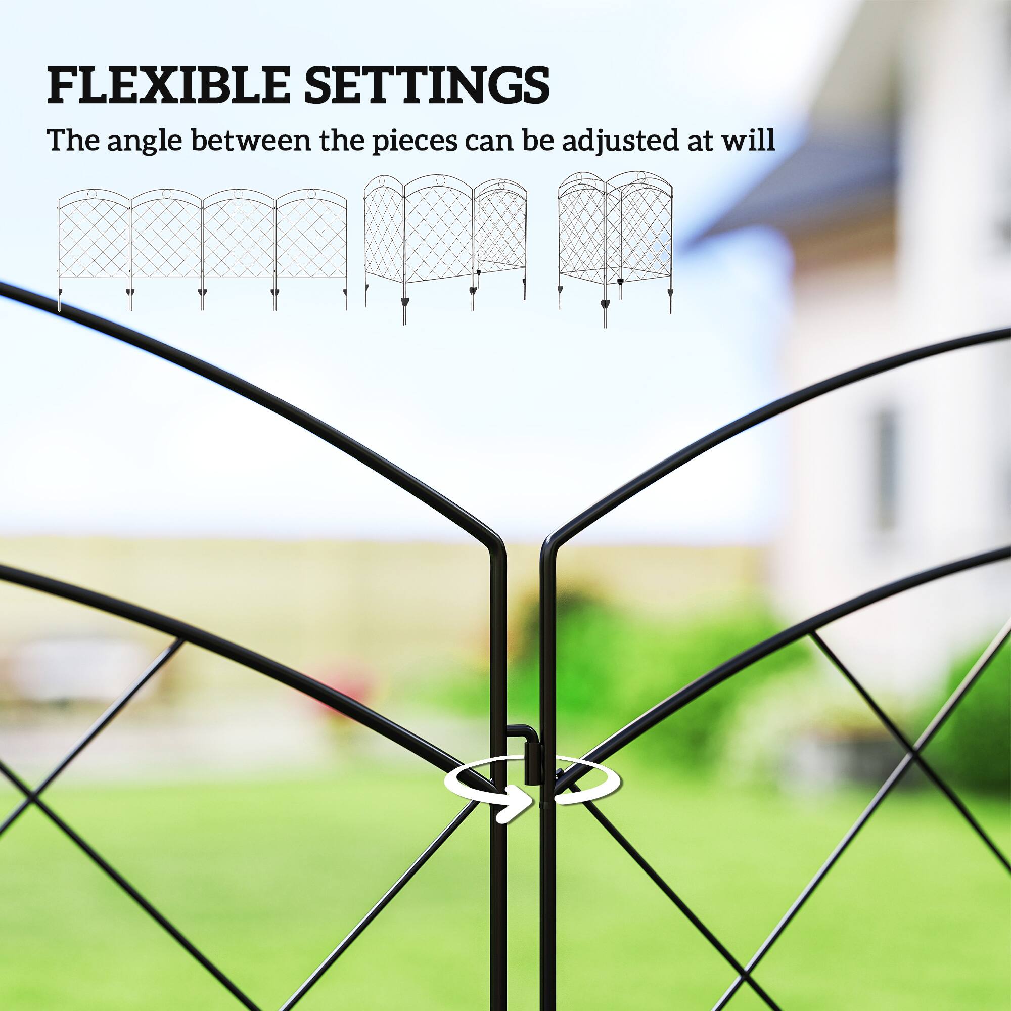 FLEXIBLE SETTINGS  
The angle between the pieces can be adjusted at will