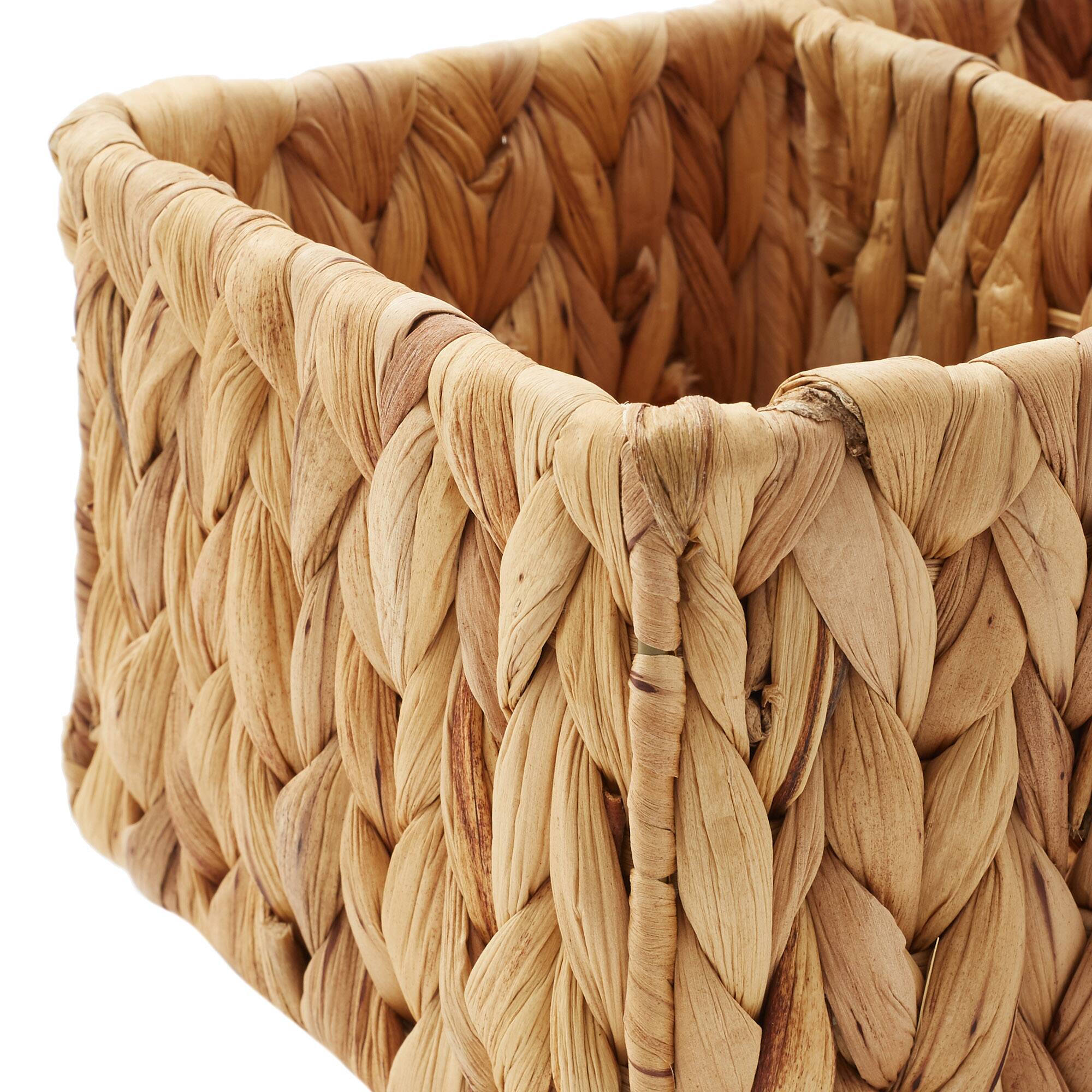 Alt View 5. Casafield - 2 Water Hyacinth Storage Baskets - Woven Storage Bins - Natural - Hyacinth.