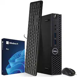 Dell - Refurbished Excellent - OptiPlex 3060 TIny Desktop PC | Intel Core i3-8th 3.1GHz | 8GB DDR4 RAM | 256GB SSD | KB & Mouse | Wi-Fi | Win11