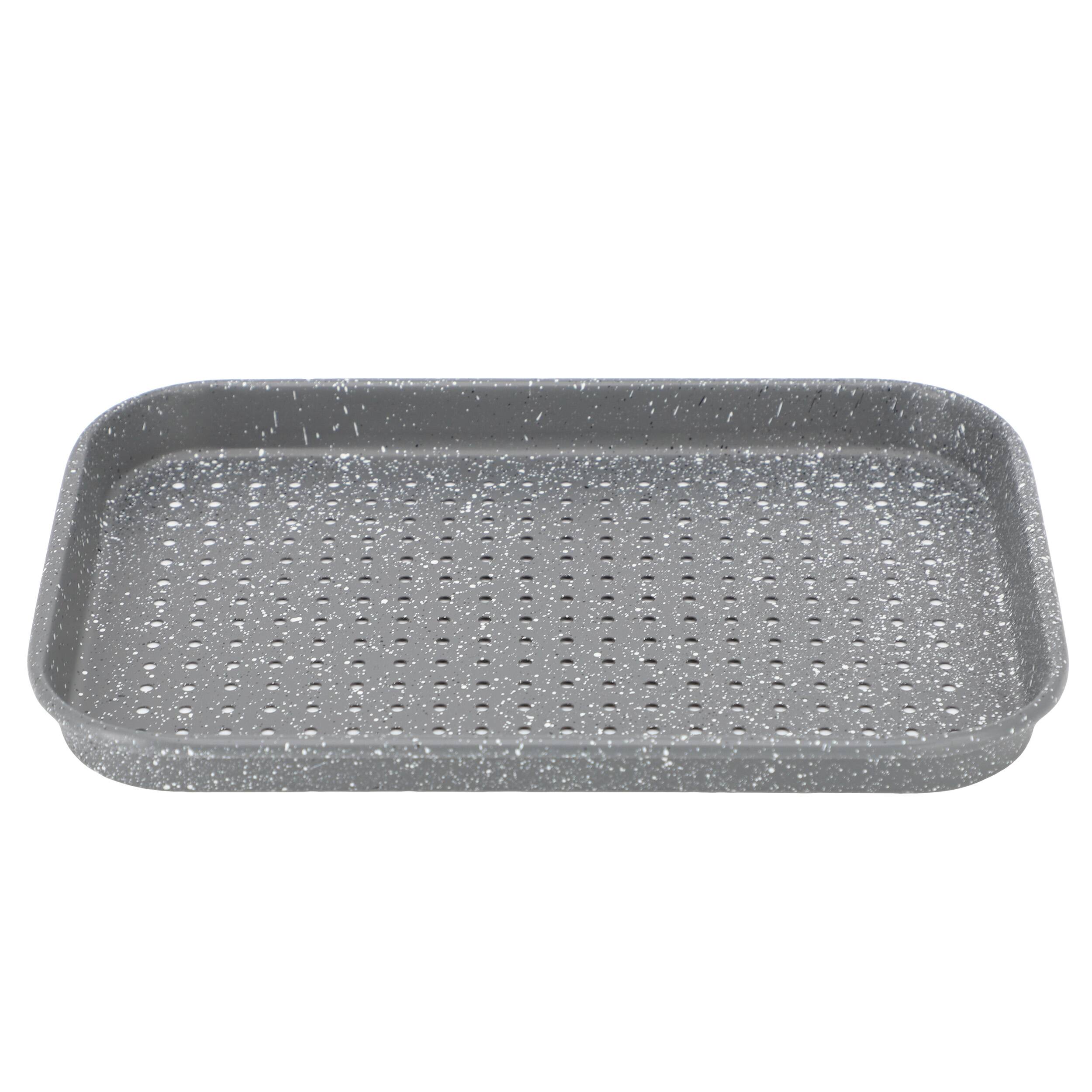 Alt View 4. Oster - Oster Greystone 4 Piece Nonstick Carbon Steel Toaster Oven Bakeware Set in Speckled Grey - Speckled Gray.