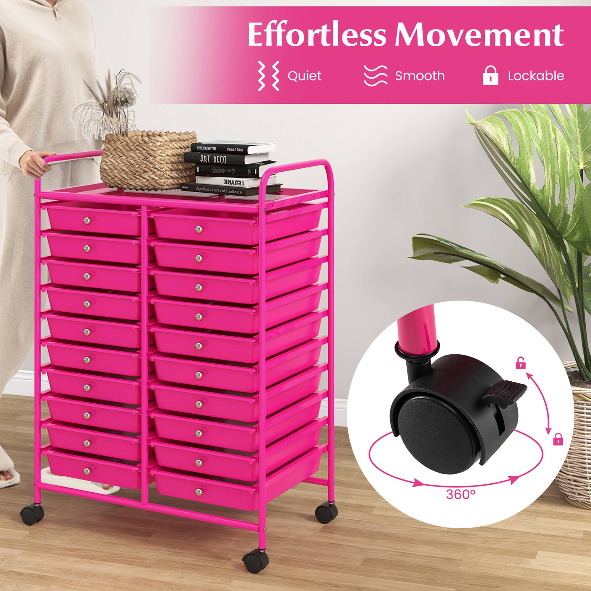 Effortless Movement  
Quiet  
Smooth  
Lockable  

360°