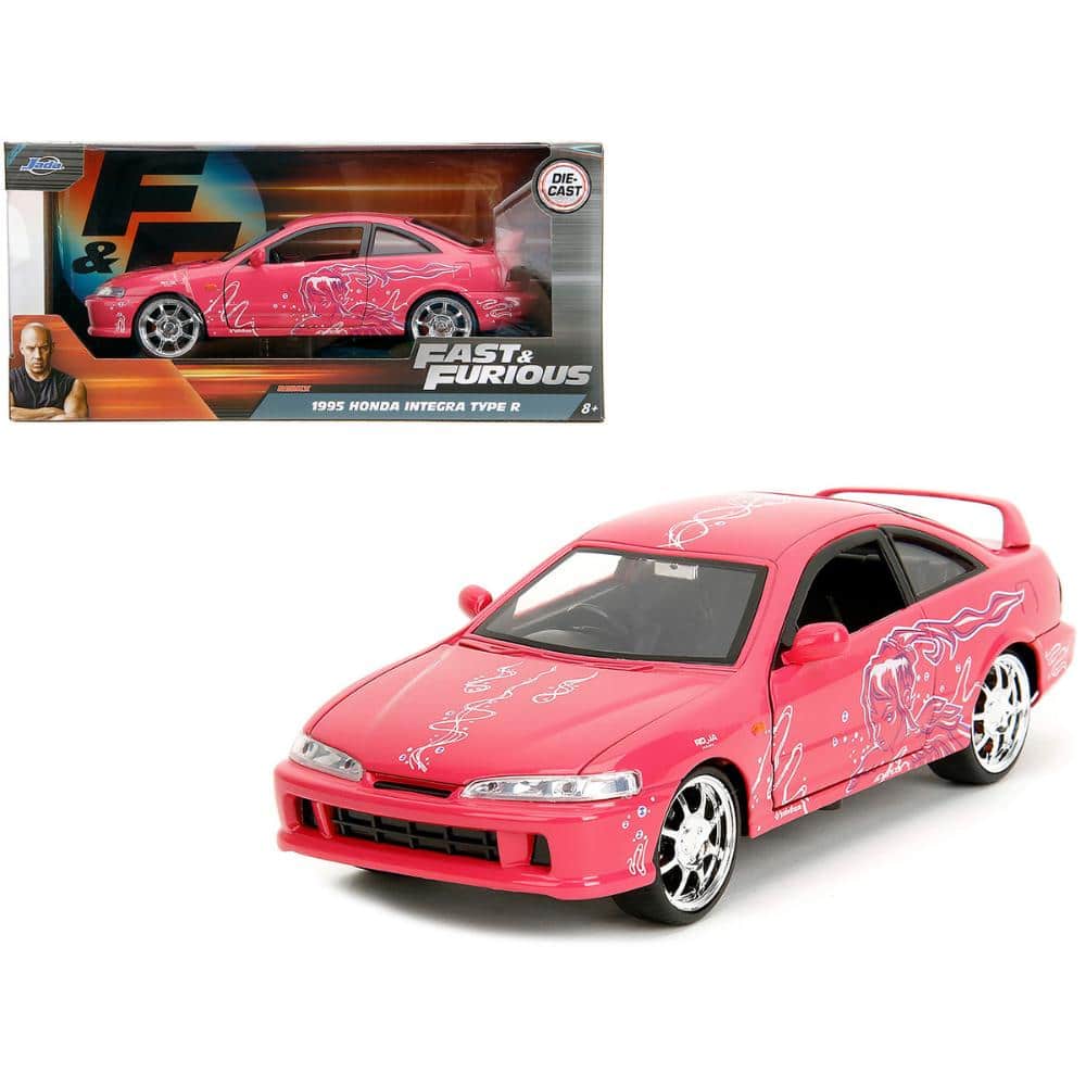 Jada - 1995 Honda Integra Type R with Graphics "Fast & Furious Remix" Series 1/24 - Pink