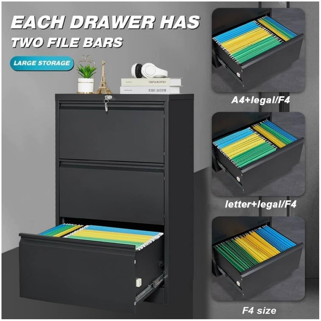 EACH DRAWER HAS TWO FILE BARS

LARGE STORAGE

A4+legal/F4

letter+legal/F4

F4 size