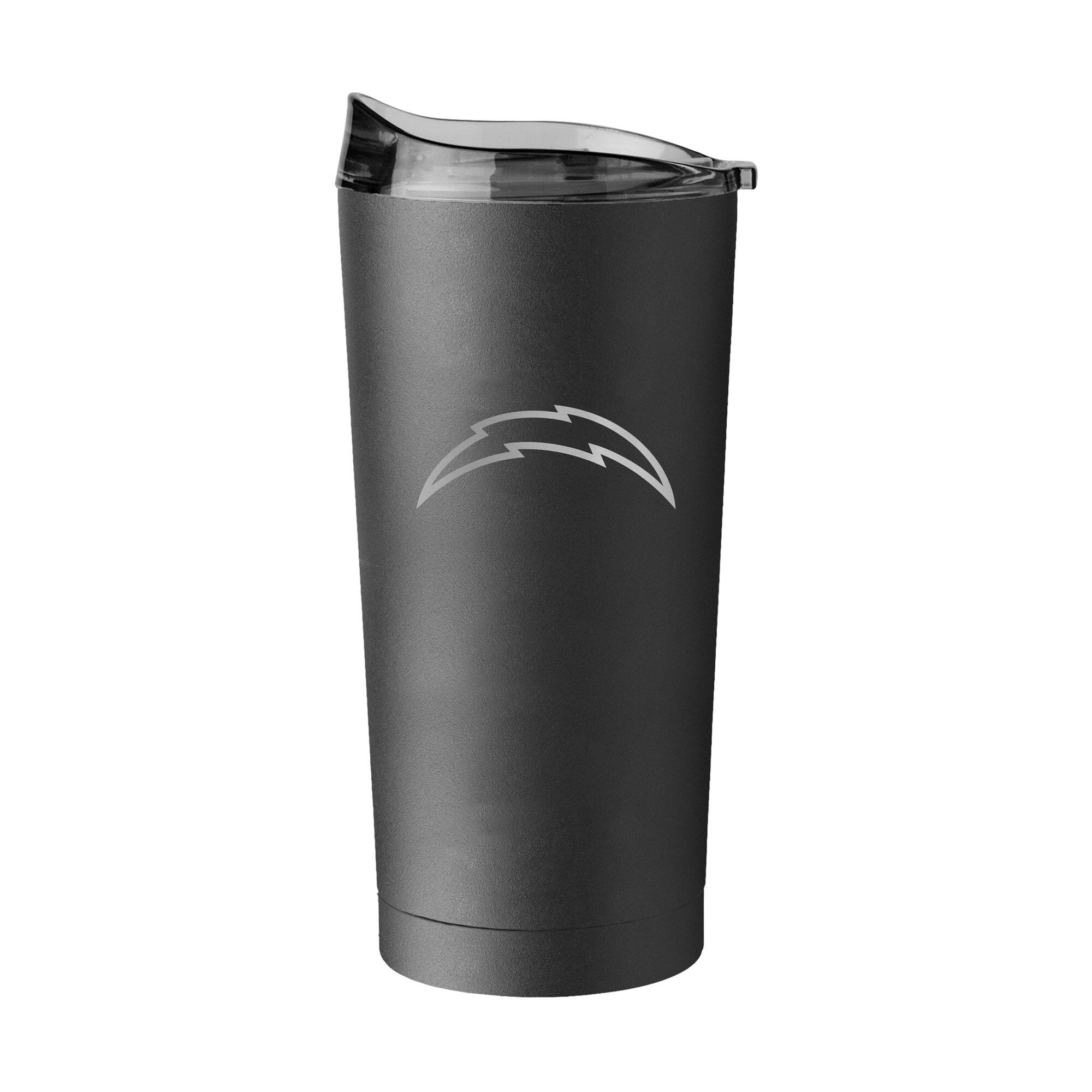 Logo Brands- Los Angeles Chargers 20oz. Black Powder Coat Tumbler- Multicolor