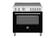 Front. Bertazzoni - 36" Master Series range - Electric oven - 5 induction zones - Matte Black.