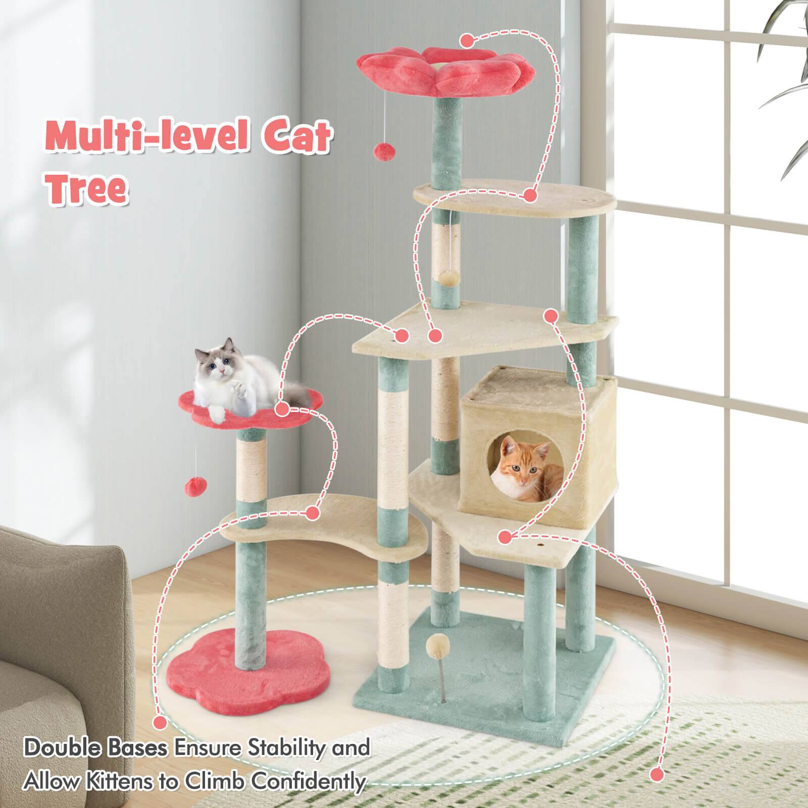 Multi-level Cat Tree

Double Bases Ensure Stability and Allow Kittens to Climb Confidently