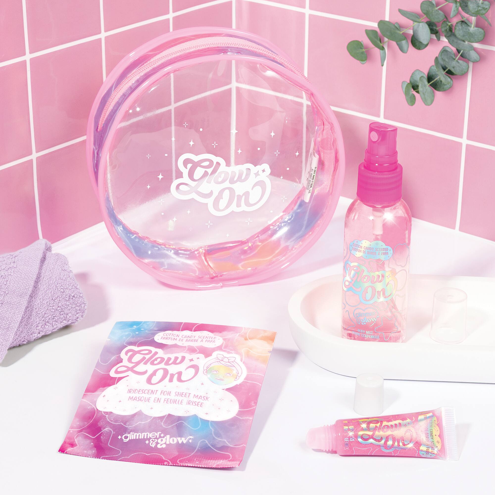 Low On  
COTTON CANDY SCENTED PARFUM DE BARBE A PAPA  
Glow On  
IRIDESCENT FOIL SHEET MASK  
RiSE glimmer+ glow:  
PROTEIN COTTON CANDY SCENTED A BARSE / PARA  
Flow one ginner Bglow WAY  
CORPOREUR PAT Support COFTON EURE BRILESS  
Cafe BARPS CANDY SCENT 4 FAPA
