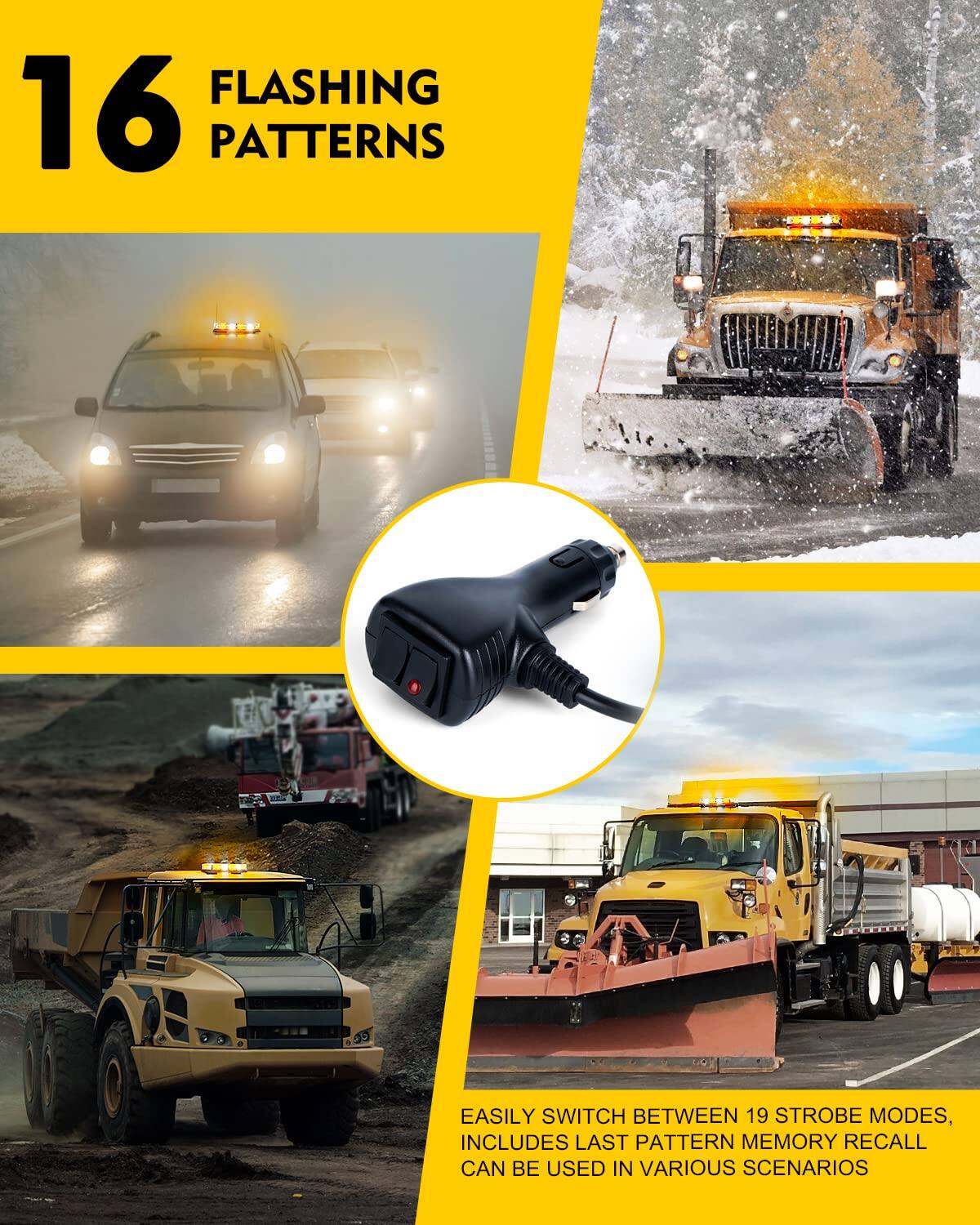 16 FLASHING PATTERNS

EASILY SWITCH BETWEEN 19 STROBE MODES, INCLUDES LAST PATTERN MEMORY RECALL CAN BE USED IN VARIOUS SCENARIOS