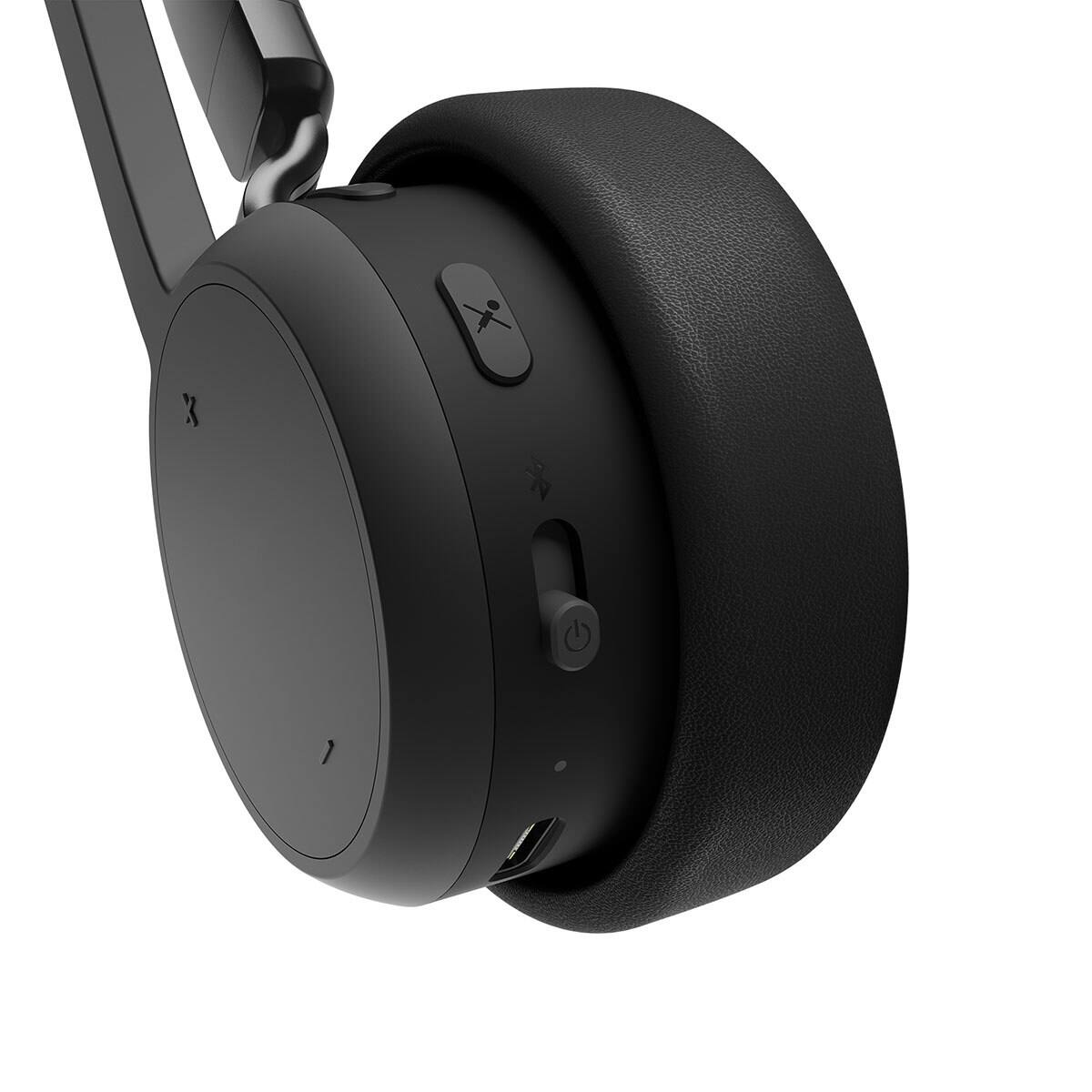 Alt View 5. Lenovo - Lenovo Wireless Closed-Back On-Ear Stereo Headset - Black.