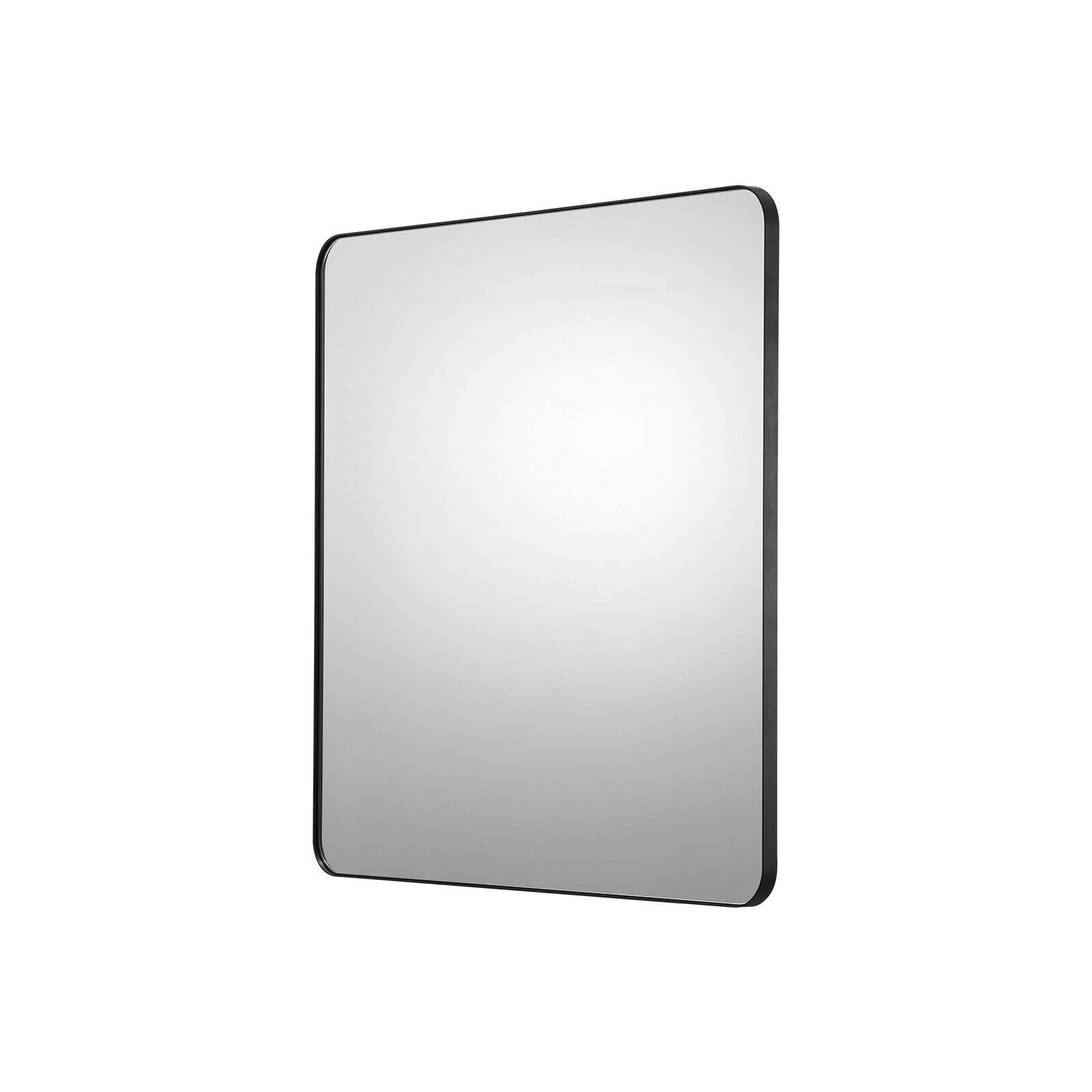 Alt View 5. VEVOR - Wall Mounted Makeup Mirror, 0.15" Thick, 36" x 36" Mirror with Aluminium Alloy Frame & Explosion-Proof Film - Black.