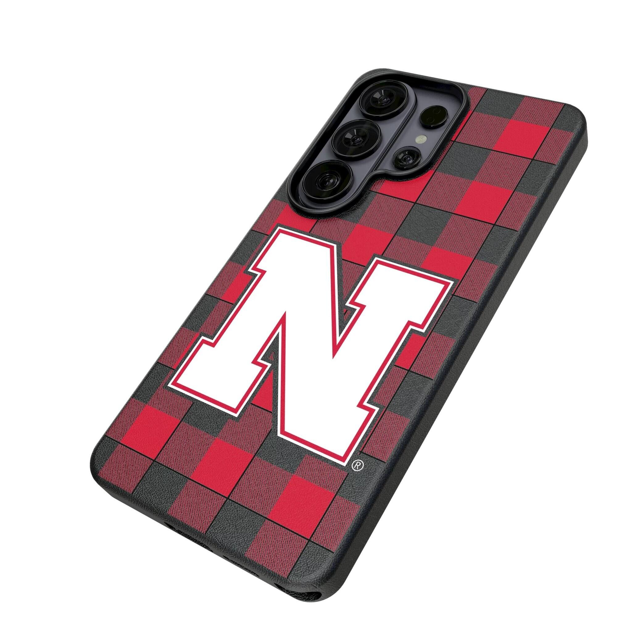 Alt View 1. Keyscaper - Nebraska Huskers Block N Galaxy Magnetic Bump Case - S24 Plus - Black.