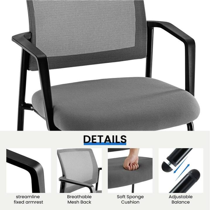 DETAILS  
- Streamline fixed armrest  
- Breathable Mesh Back  
- Soft Sponge Cushion  
- Adjustable Balance