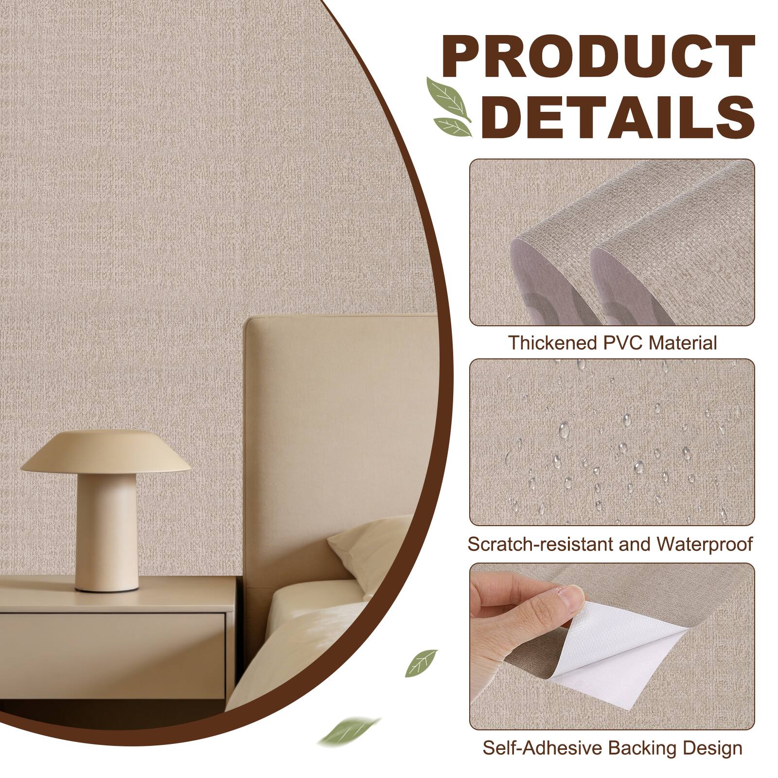 PRODUCT DETAILS

- Thickened PVC Material
- Scratch-resistant and Waterproof
- Self-Adhesive Backing Design