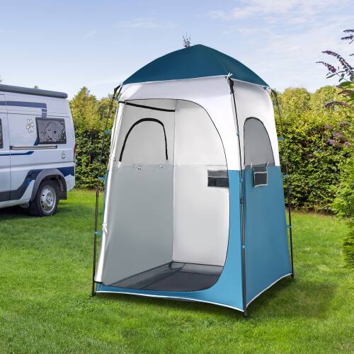 Alt View 6. Winado - 6.7FT Camping Pop Up Tent Instant Portable Shower Dressing Fitting Tent Privacy Toilet Changing Room for Outdoor Camping - Blue.