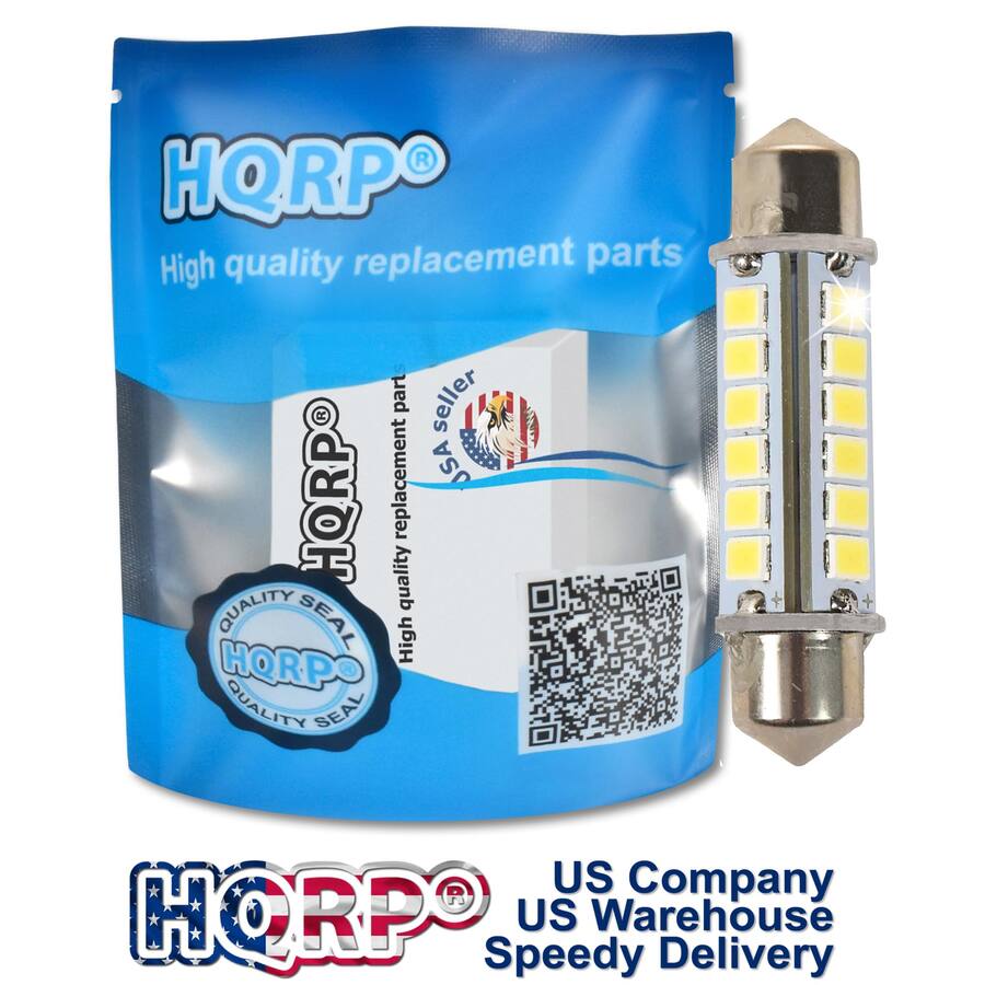 HQRP 41mm Festoon LED Bulb 3W 24x2835 Cool White 240lm 12V DC for Aqua ...