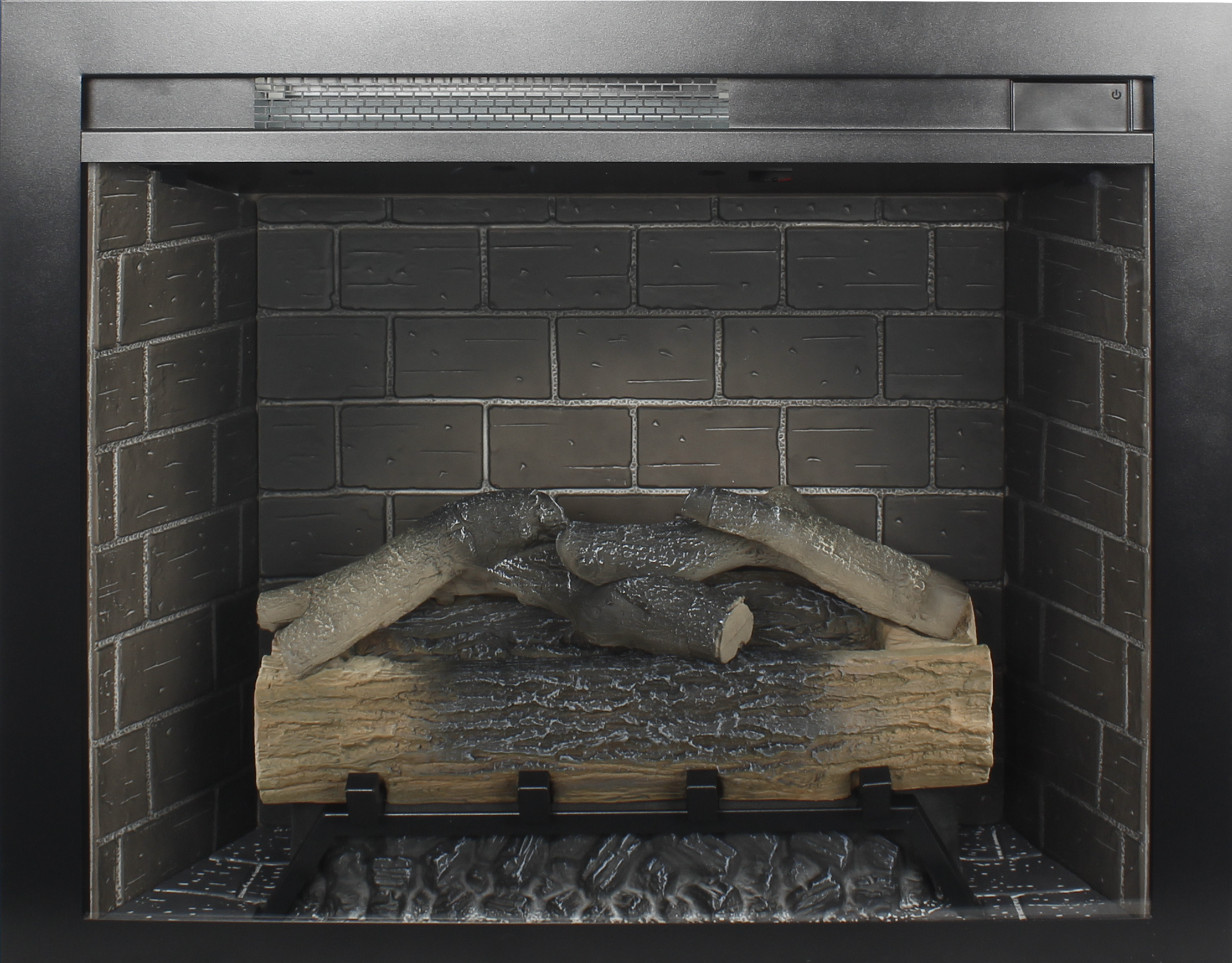 Alt View 6. GOODSILO - 28 Inch Infrared Electric Fireplace Insert, Touch Panel Heater, Smokeless Firebox with Trim Kit & Crackling Sound - Antique Black.