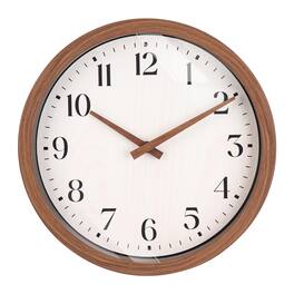 Dazzed Corner - 12 Inch Silent Wall Clock - Brown