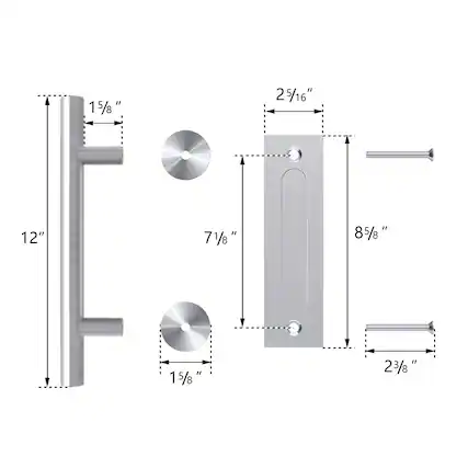 15/8" 25/16" 12" 71/8" 85/8" 15/8" 23/8"