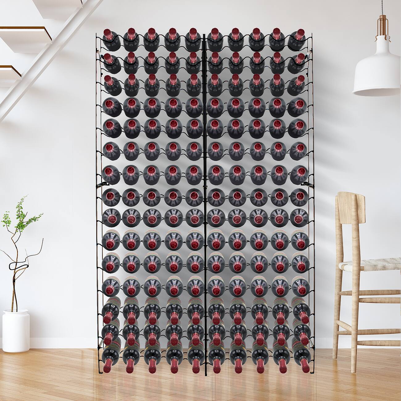Alt View 2. Sorbus - Sorbus Wine Rack Freestanding Floor - Wine Bottle Holder Holds 150 Bottles of Wine - 150 Bottle Capacity Wine Storage - Jet Black.