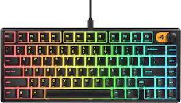 Glorious - GMBK 75% Wired Membrane Gaming Keyboard with Swappable MX-Compatible Keycaps - Black