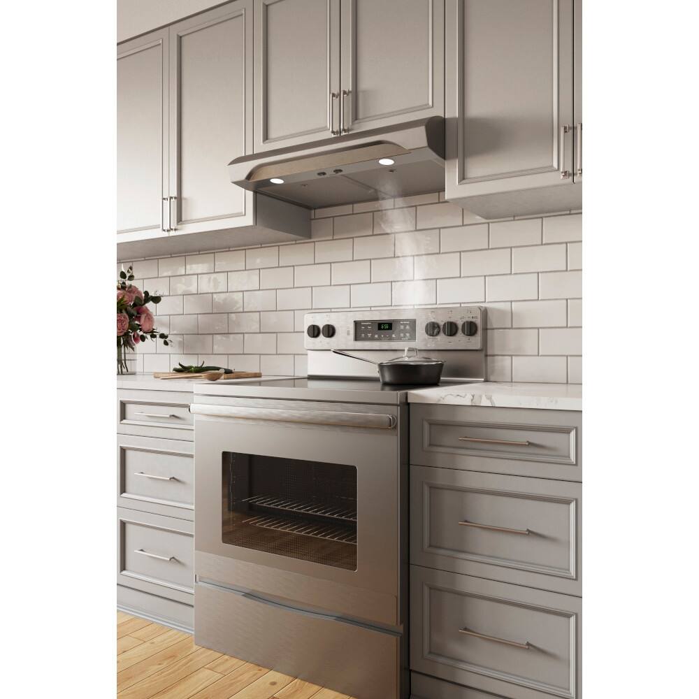 Alt View 13. Broan - Alta 30-Inch 350 MAX Blower CFM 1.5 Sones Range Hood - Stainless Steel.