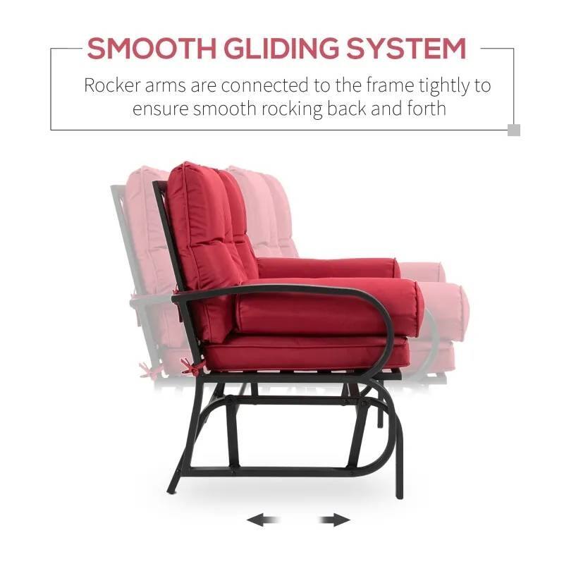 SMOOTH GLIDING SYSTEM  
Rocker arms are connected to the frame tightly to ensure smooth rocking back and forth