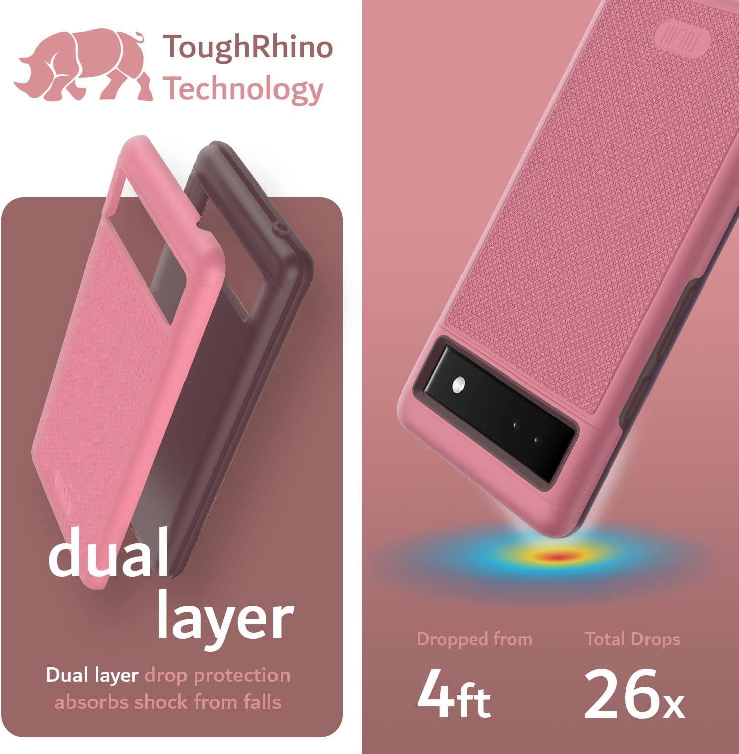ToughRhino Technology

dual layer

Dual layer drop protection absorbs shock from falls

Dropped from 4ft

Total Drops 26x
