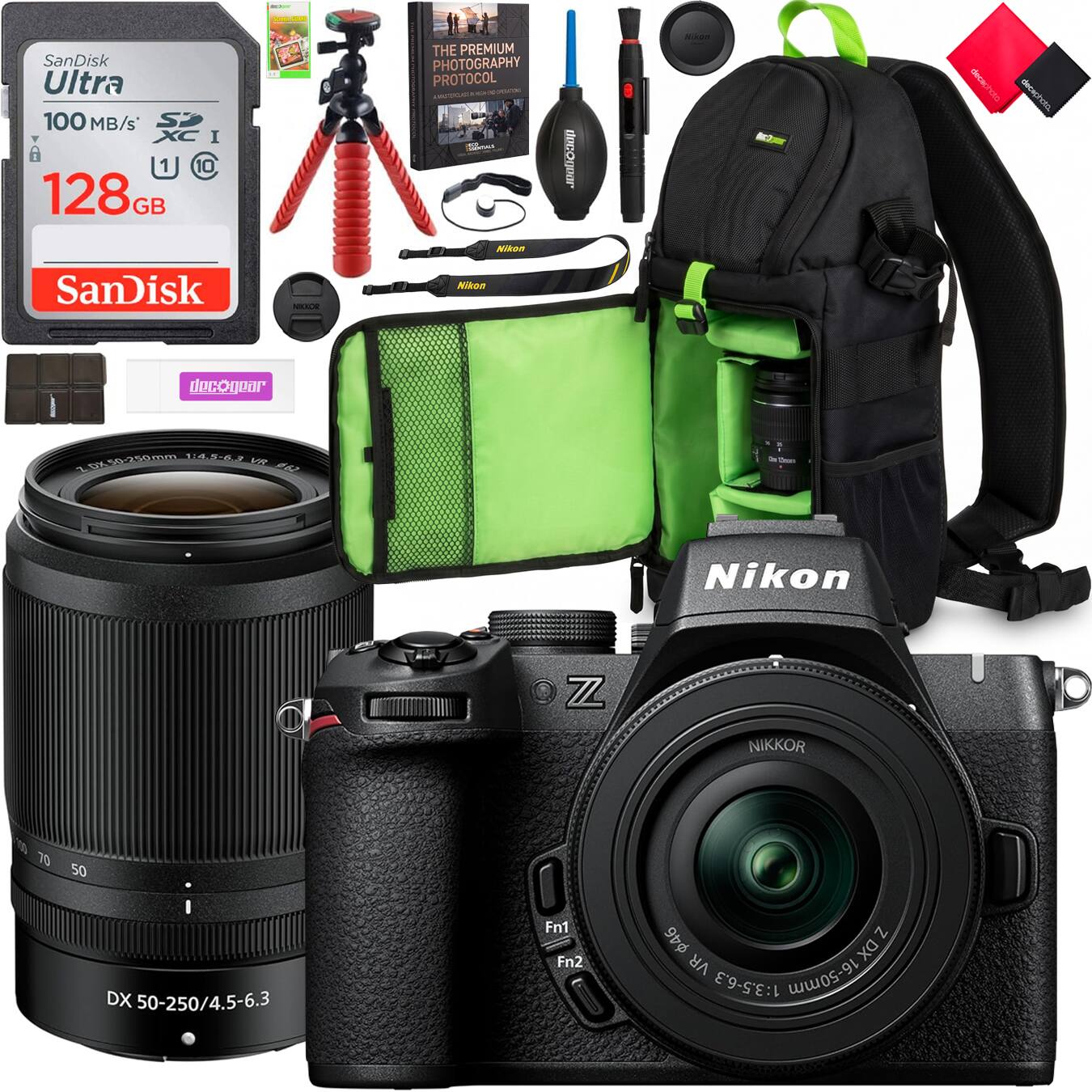 SanDisk Ultra 100 MB/s 128 GB

THE PREMIUM PHOTOGRAPHY PROTOCOL

Nikon DX 50-250/4.5-6.3

Nikon NIKKOR 1:3.5-6.3 16-50mm

$46