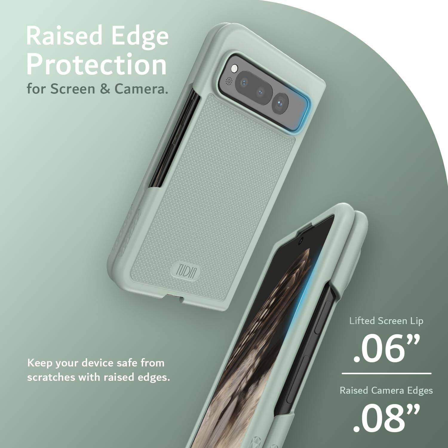 Raised Edge Protection for Screen & Camera.

Keep your device safe from scratches with raised edges.

Lifted Screen Lip .06"

Raised Camera Edges .08"