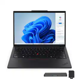 Lenovo - ThinkPad T14 Gen5 14" WUXGA Laptop,AMD Ryzen 7 PRO 8840U,64GB RAM,2TB SSD+1TB Dock Set,Backlit KB,Win11 Pro - Black