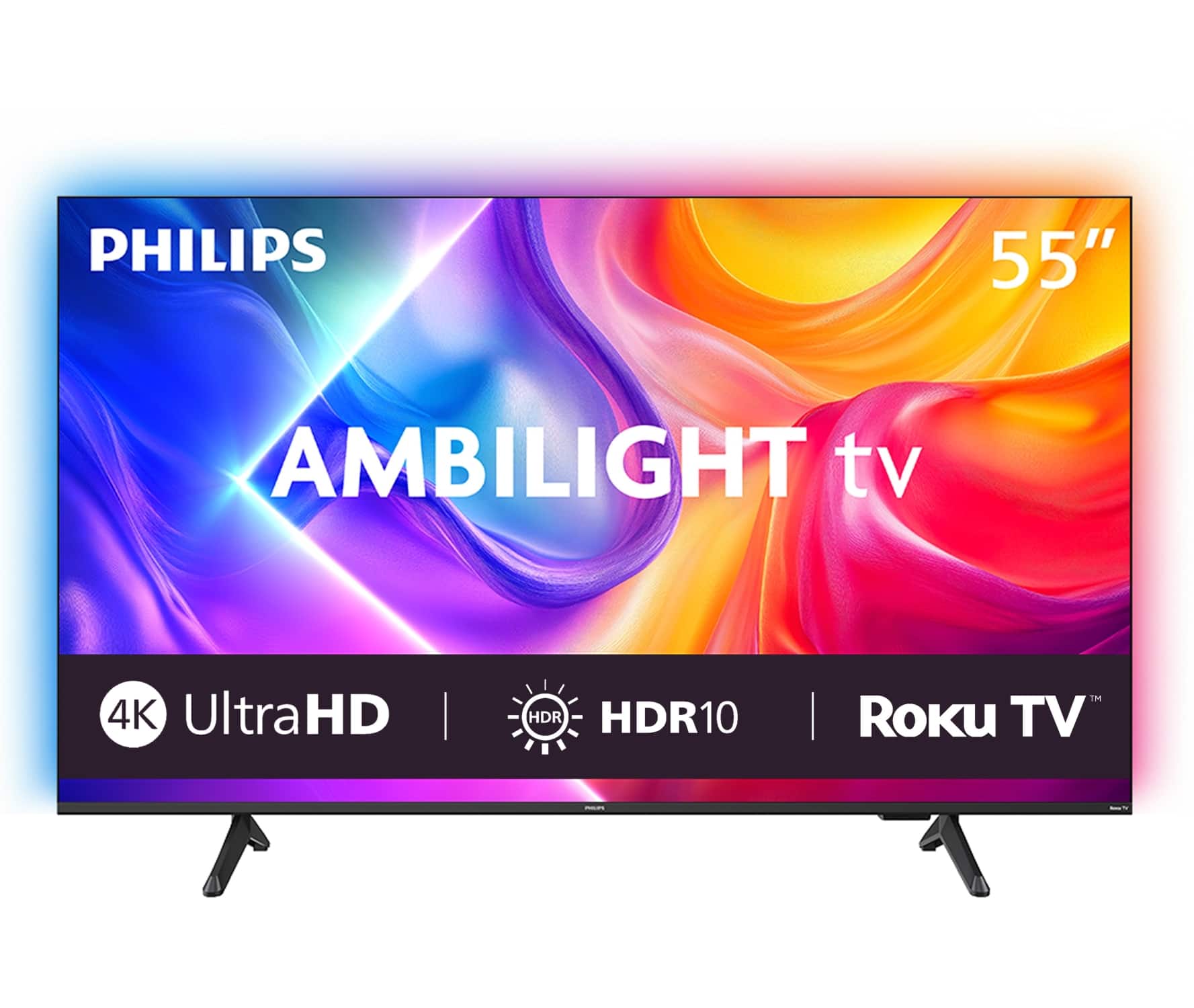 Philips - 55" Class 7800 Series Ambilight 4K UHD Smart Roku TV
