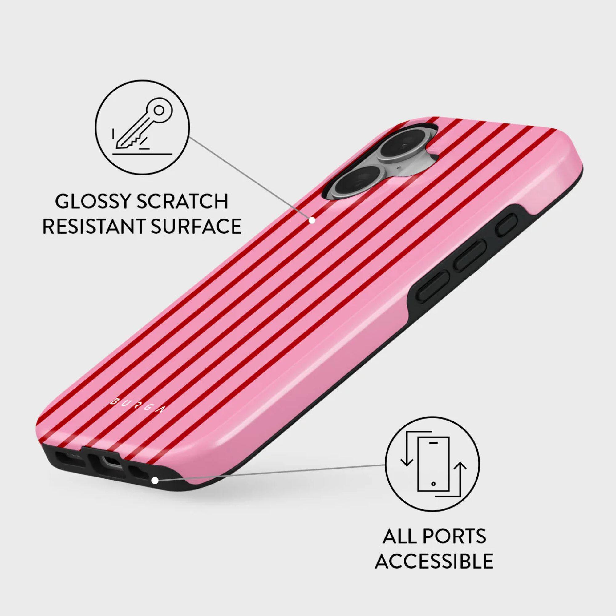 GLOSSY SCRATCH RESISTANT SURFACE  
BURGA  
ALL PORTS ACCESSIBLE