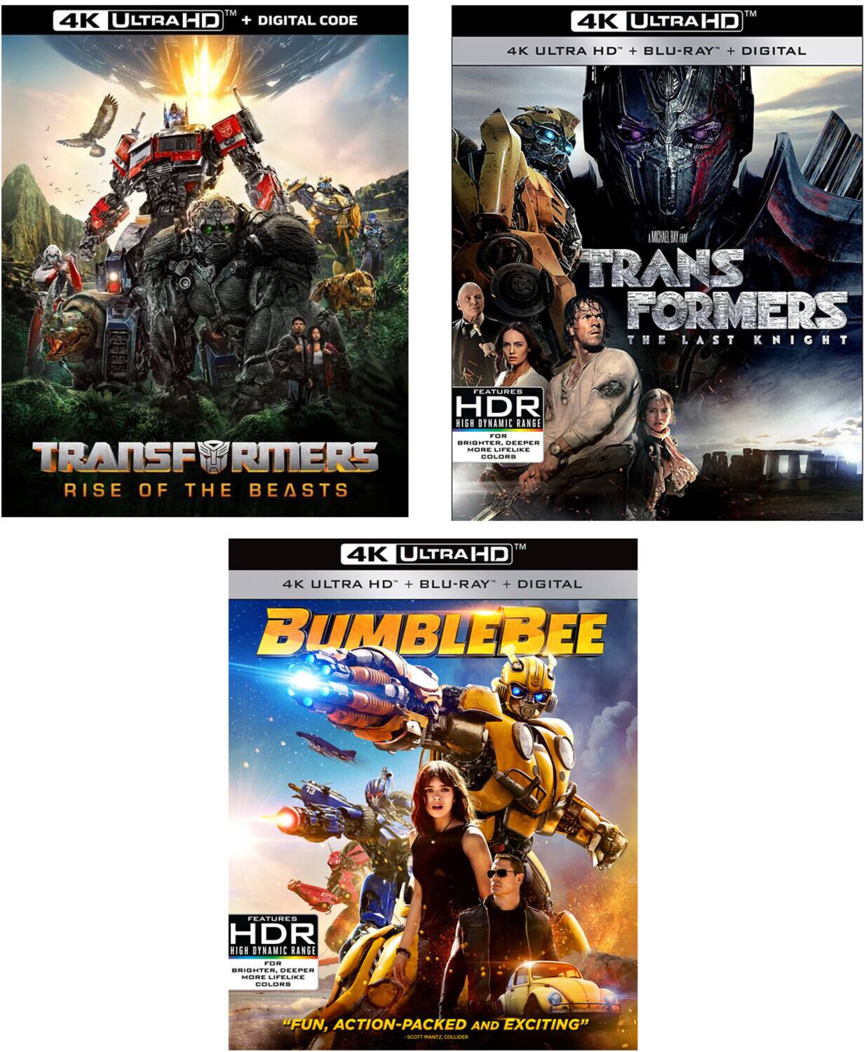 Front. Transformers 4K Ultimate Trilogy Pack   - 4K Blu-Ray.