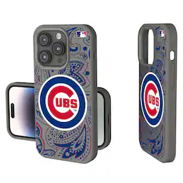 Keyscaper - MLB - Chicago Cubs Paisley iPhone Soft Touch Case - 15 - Gray